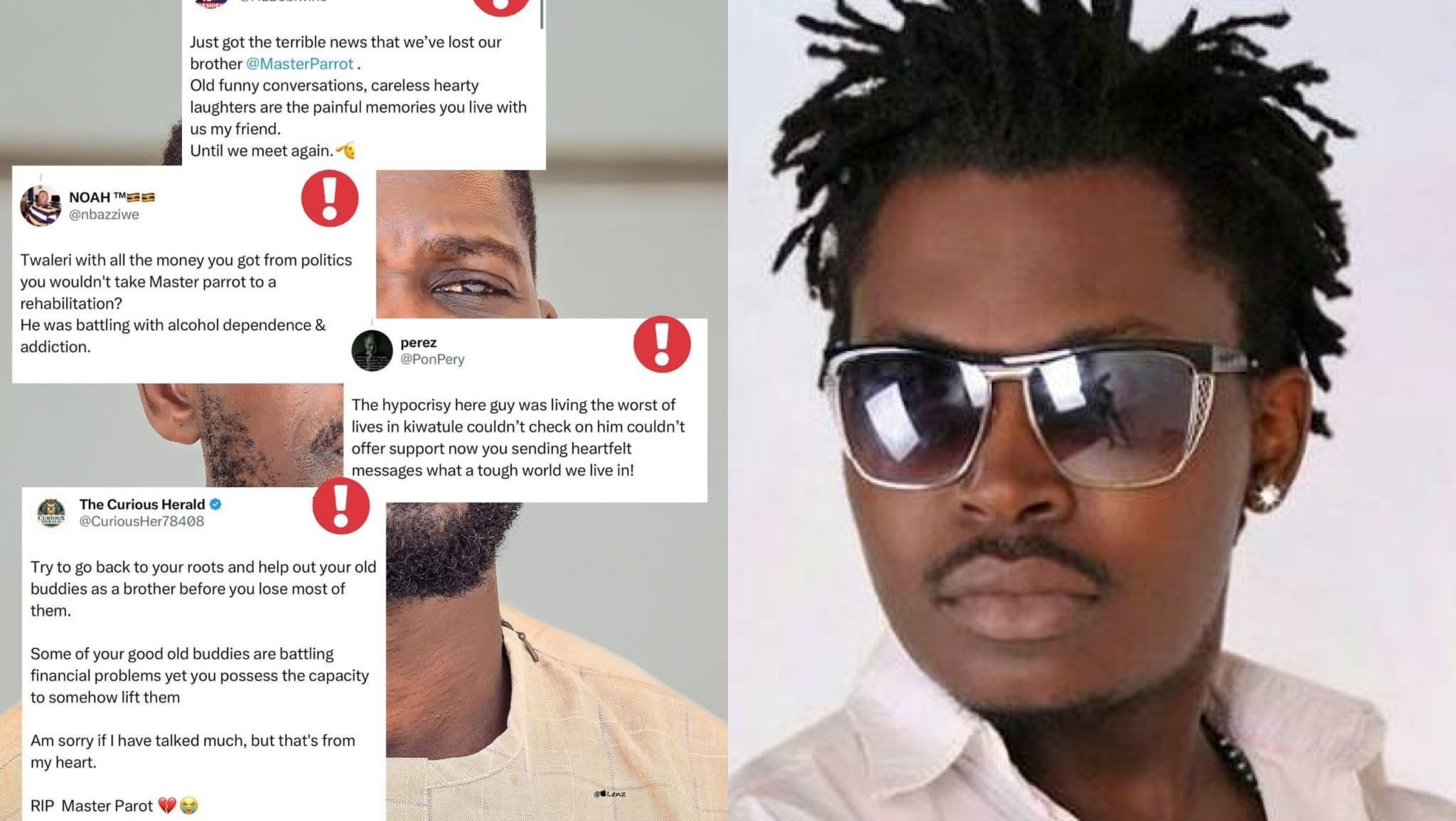 Bobi Wine Under Fire After Calling Master Parrot “My Friend” In Emotional Tribute