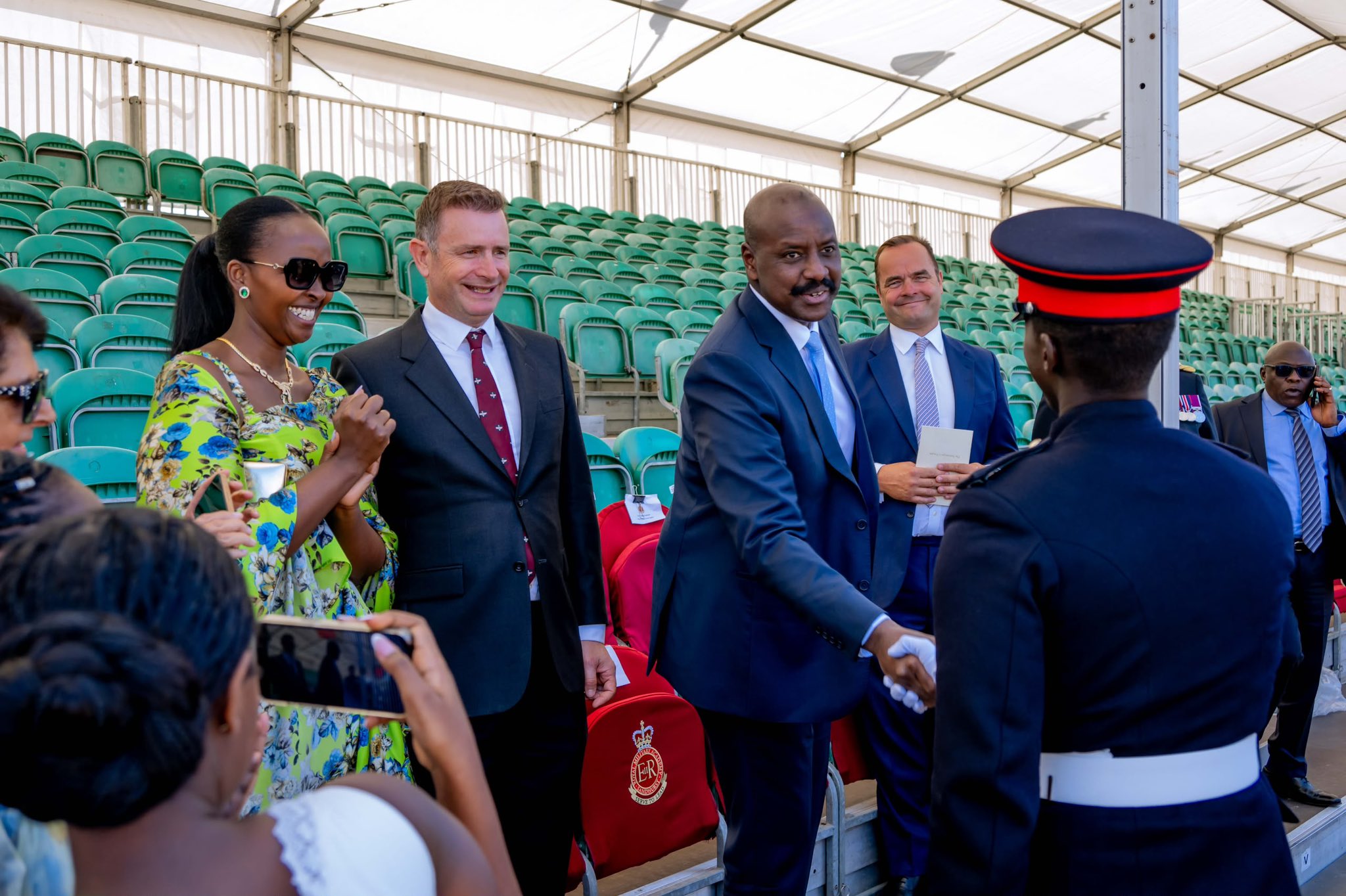 Gen Muhoozi Decorated With Sandhurst Alumni Medal as Son Ruhamya Graduates From Prestigious Academy.