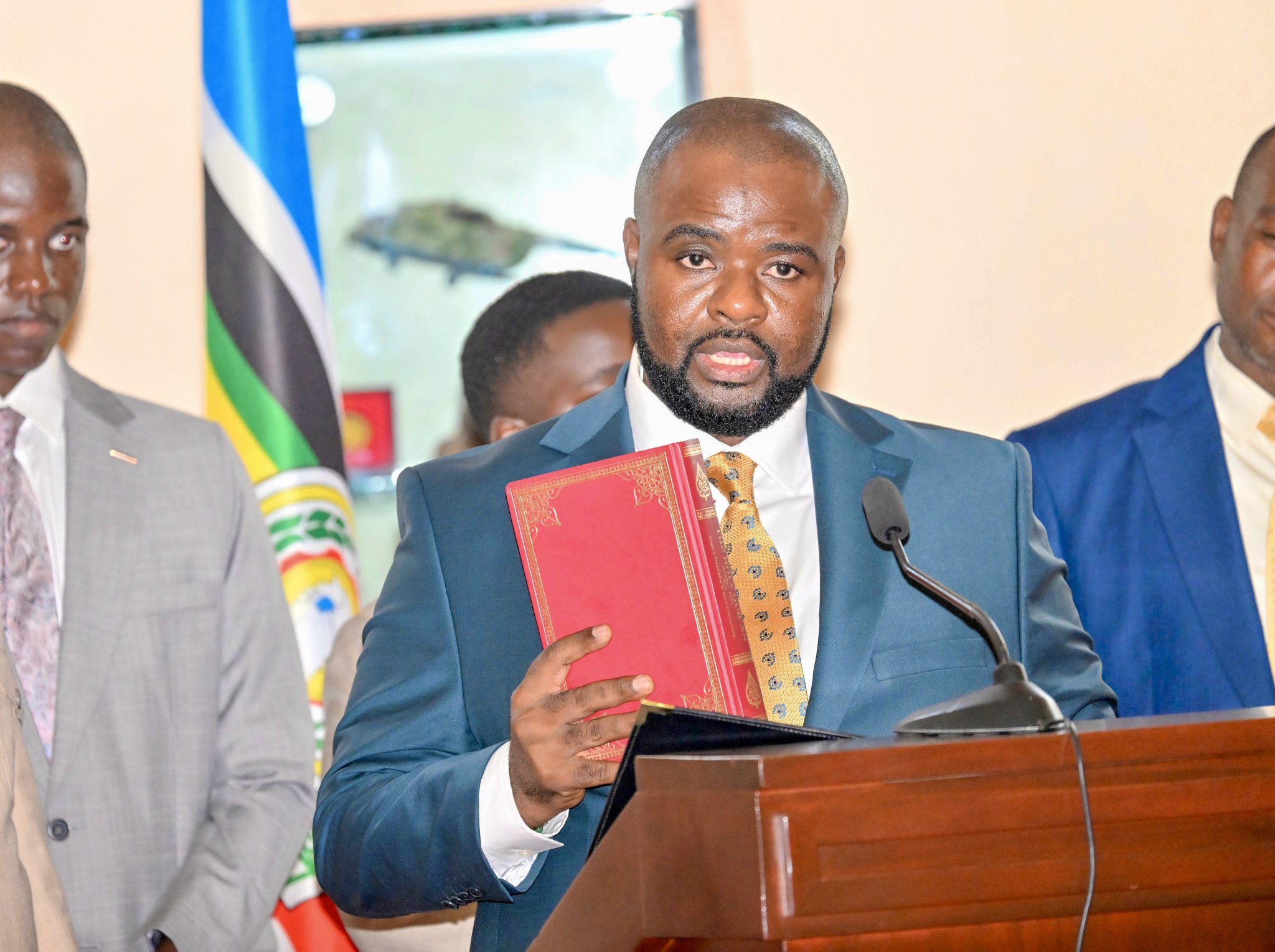 Museveni Swears In Three New Ministers at State House Entebbe.