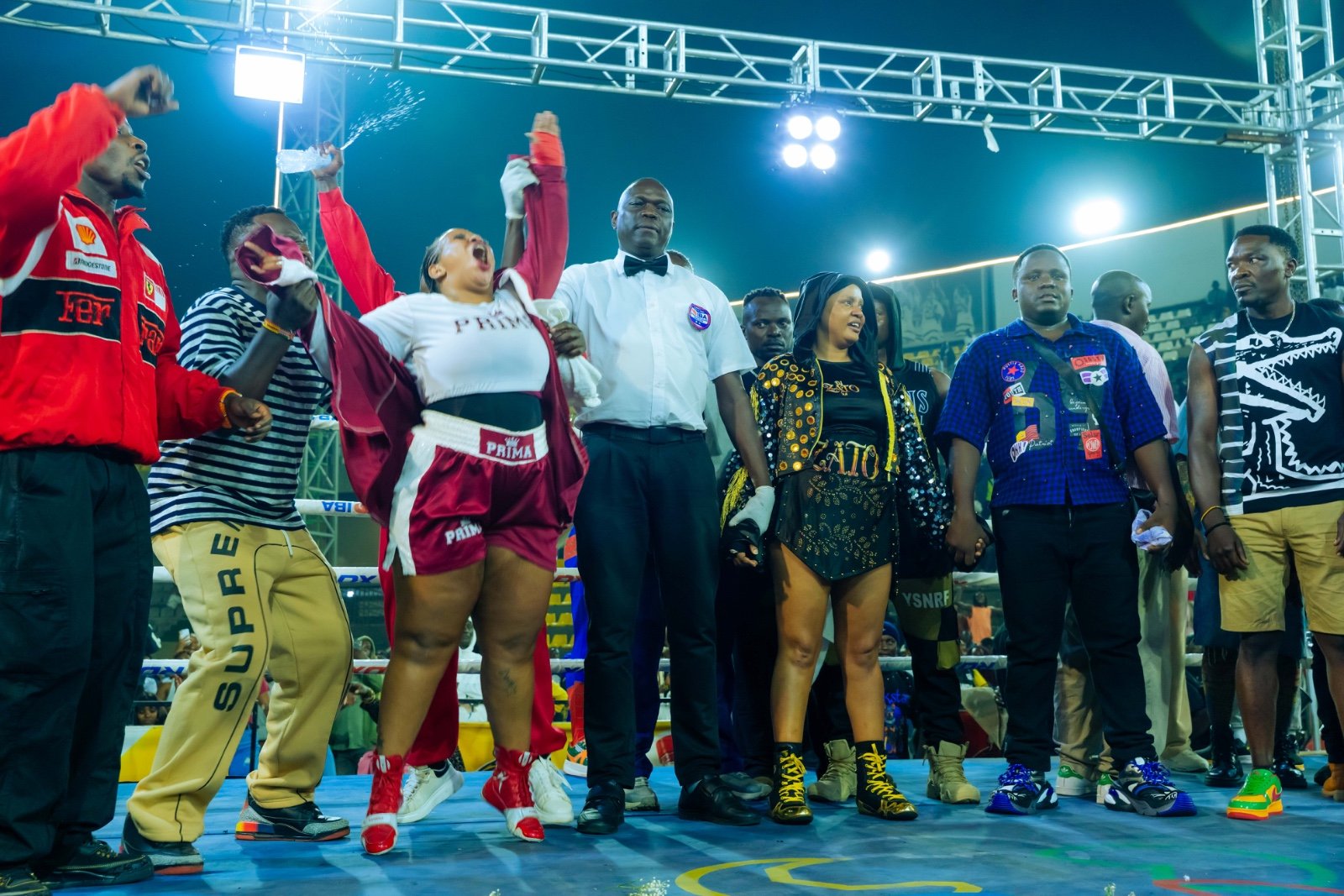 PRIMA KARDASH WINS BOXING SHOWDOWN AGAINST ZAHARA TOTTO AT HAMZ STADIUM.
